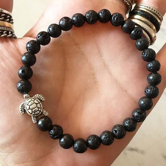 🔴SALE ! Lava rock oil diffuser turtle bracelet - Picture 3 of 8